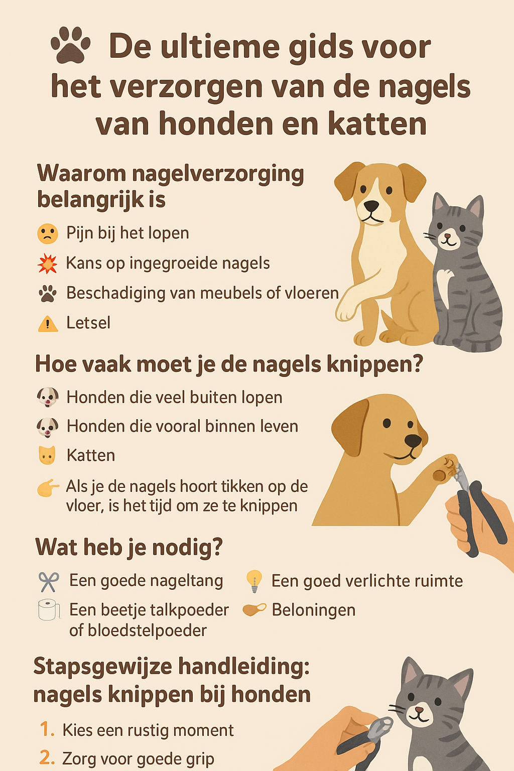 De ultieme gids voor het verzorgen van de nagels van honden en katten