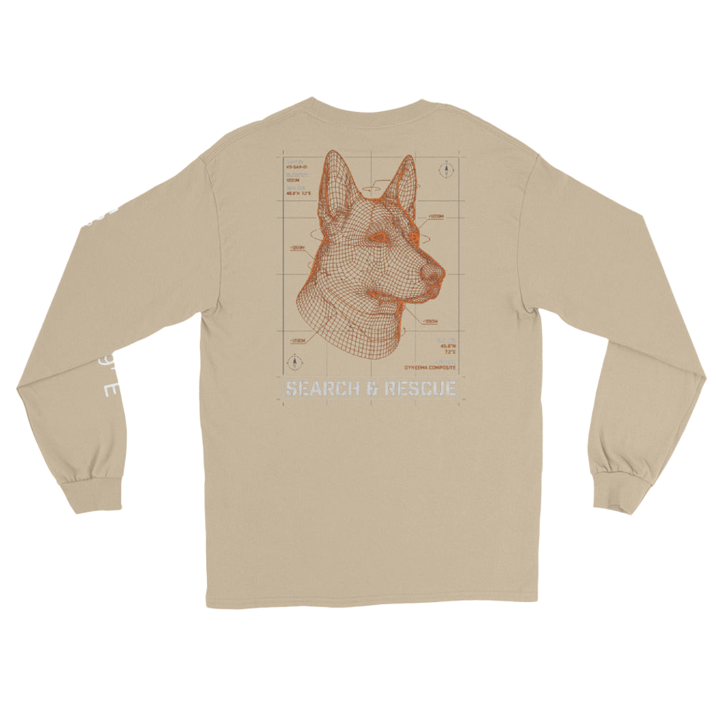 The Tracker | German Shepherd Tech-Longsleeve Design Paws – onderdeel van Jandk.