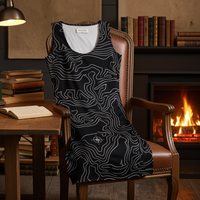 The Night Walker | Topographic Cat Bodycon Dress