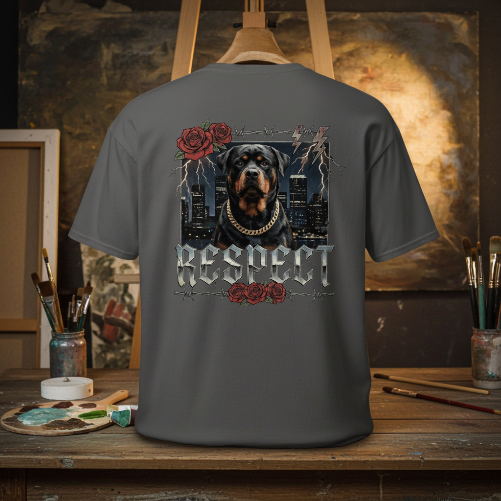 The Boss | Rottweiler Vintage Tee – Heavyweight Design Paws – onderdeel van Jandk.