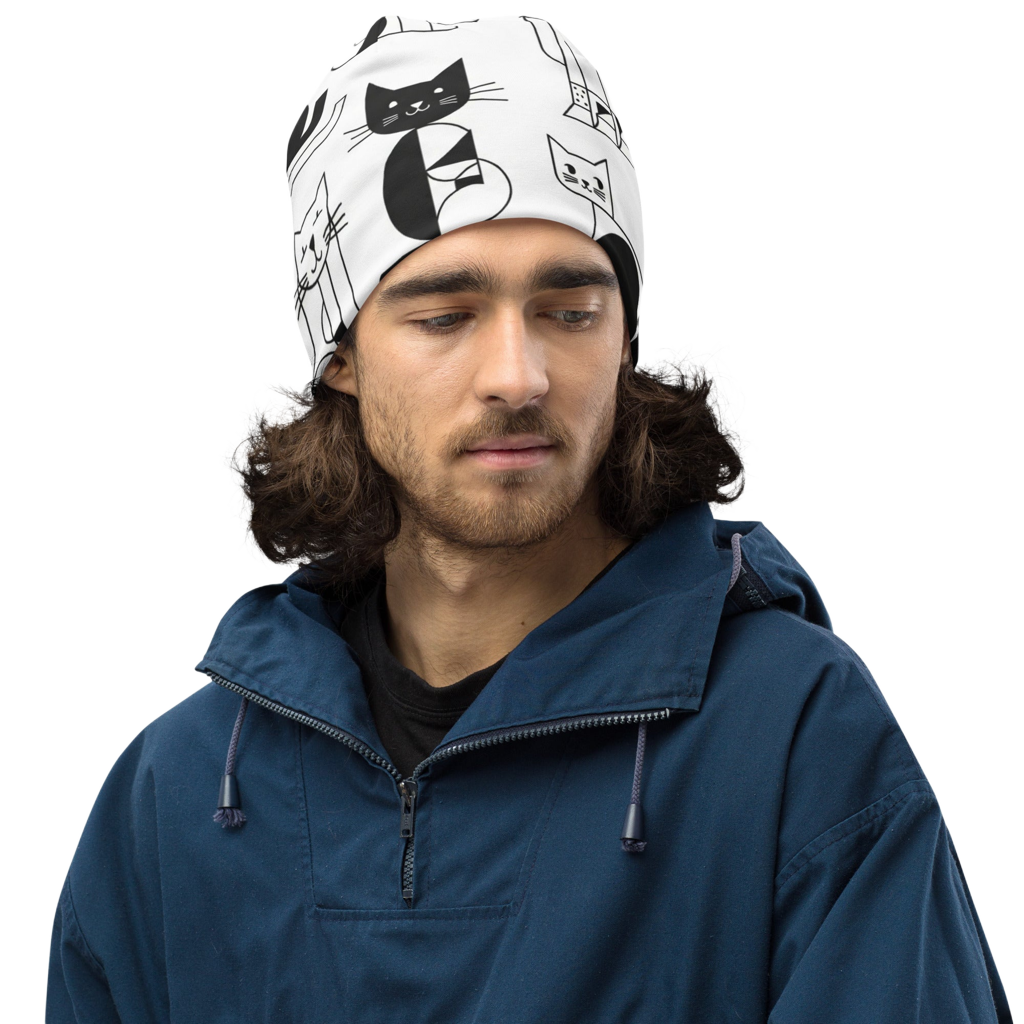 Concrete Camo | Urban Statement Beanie – Heavyweight Knit Design Paws – onderdeel van Jandk.