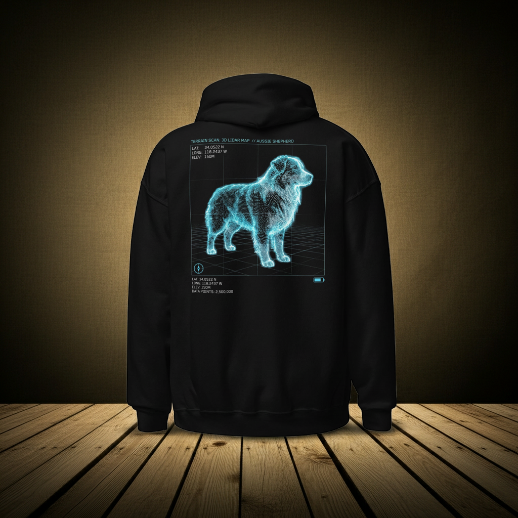 The Pathfinder | Australian Shepherd Lidar Trui Design Paws – onderdeel van Jandk.