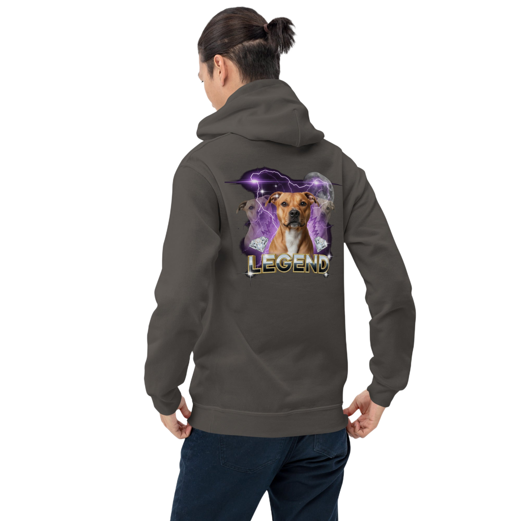 The Legend | Vintage Wash Hoodie – Staffy Edition Design Paws – onderdeel van Jandk.