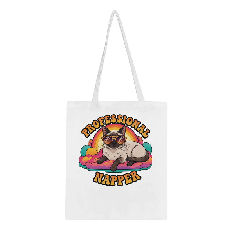 Katten Draagtas | Catnap Club Wit & Duurzaam - Lange Handvatten