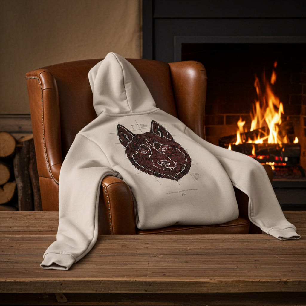 The Explorer | Husky Topo-Hoodie – Earth Tone Edition Design Paws – onderdeel van Jandk.