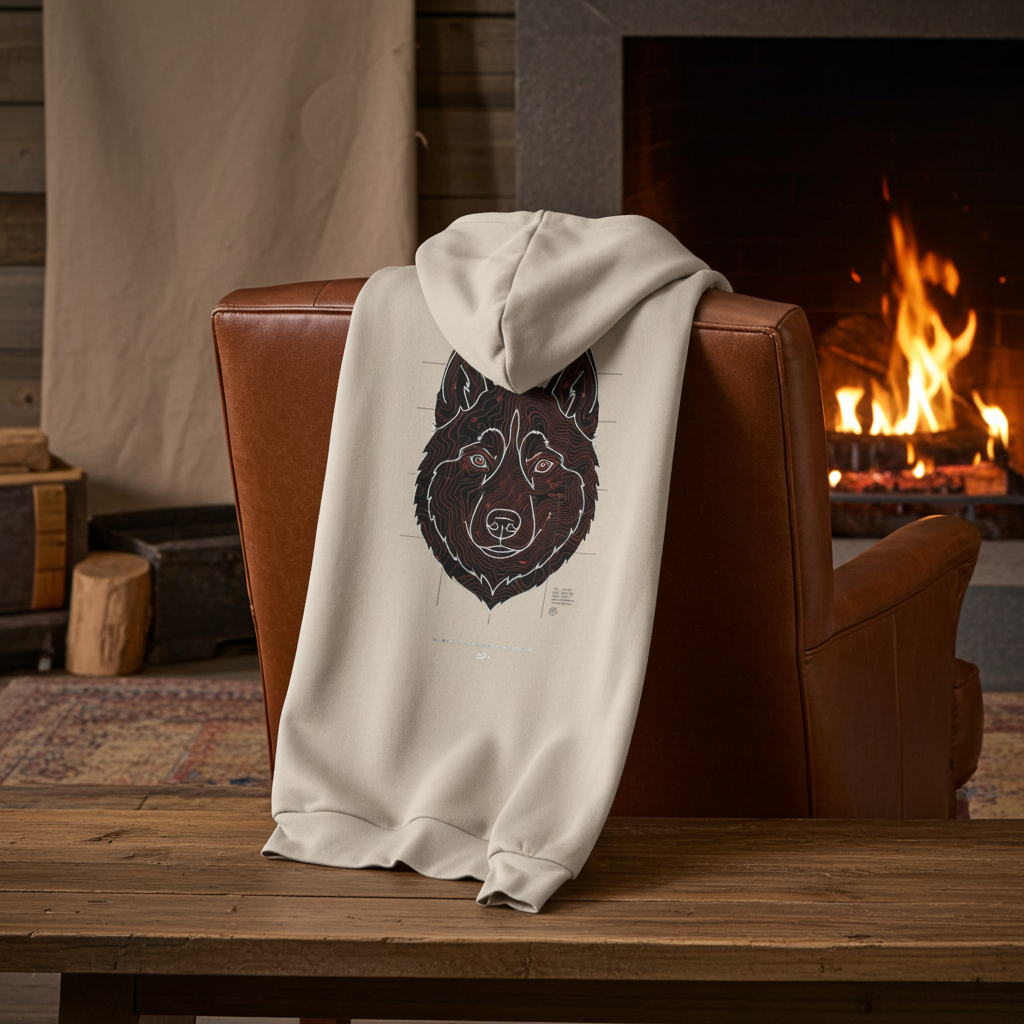 The Explorer | Husky Topo-Hoodie – Earth Tone Edition Design Paws – onderdeel van Jandk.