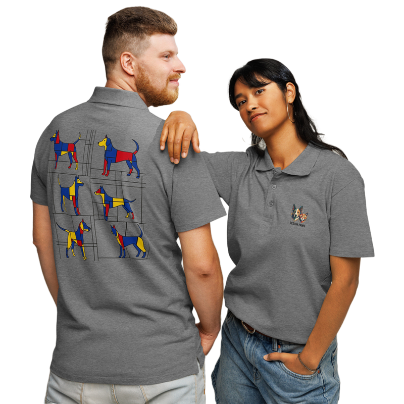 T-Shirt "Abstracte Mondriaan Dog" | Abstract Dogs Collection