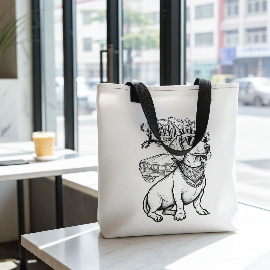The Lowrider | Heavy Canvas Tote Bag Design Paws – onderdeel van Jandk.