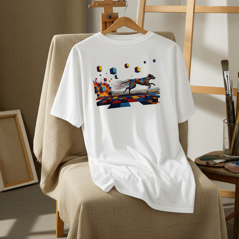 T-shirt Unisex | Pixel Burnout honden Print