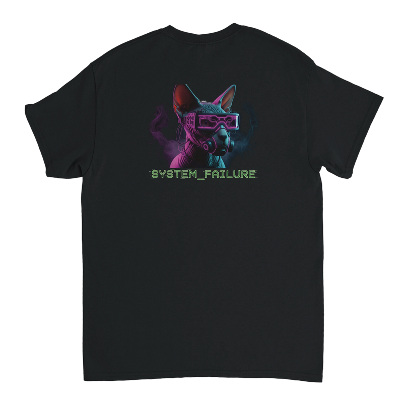 System Failure Sphynx | Heavyweight Graphic Tee – Glitch Edition