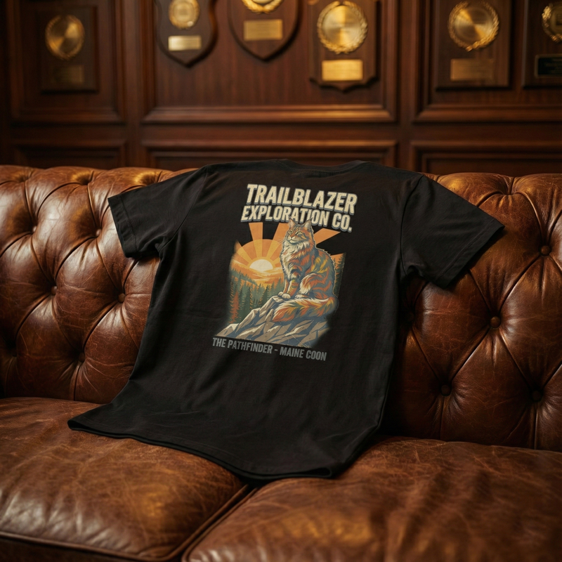 The Pathfinder | Maine Coon Graphic Tee – Organic Cotton