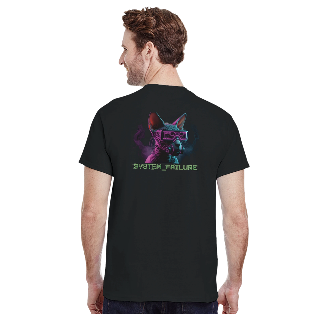 System Failure Sphynx | Heavyweight Graphic Tee – Glitch Edition Design Paws – onderdeel van Jandk.