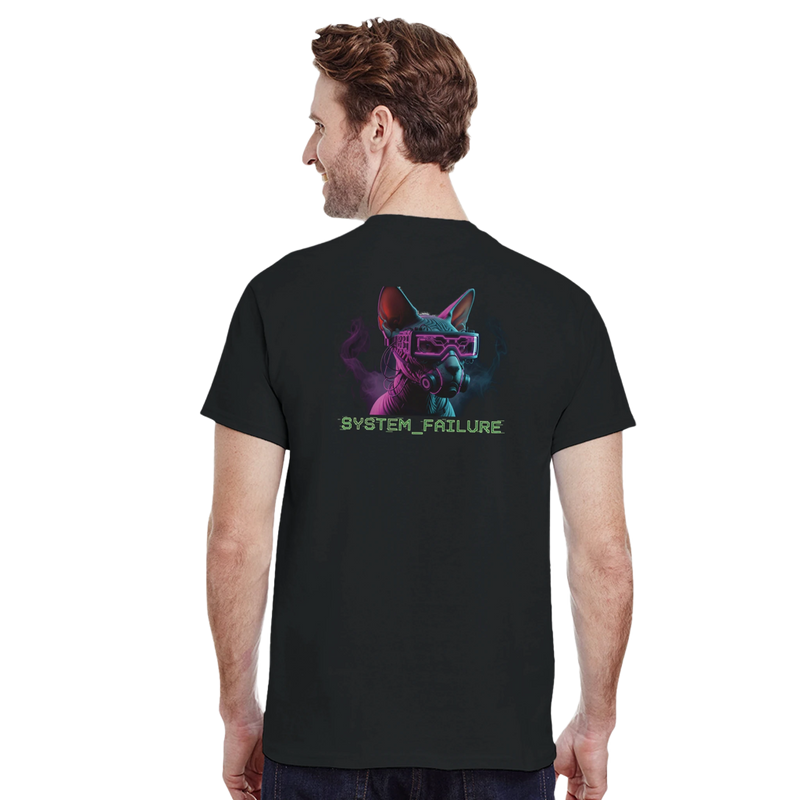 System Failure Sphynx | Heavyweight Graphic Tee – Glitch Edition