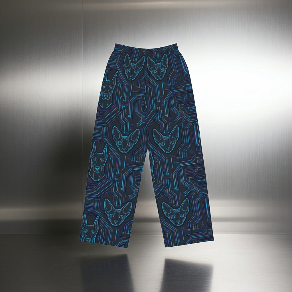 The Mainframe | Wide-Leg Cyber Pants – Techwear Editio Design Paws – onderdeel van Jandk.