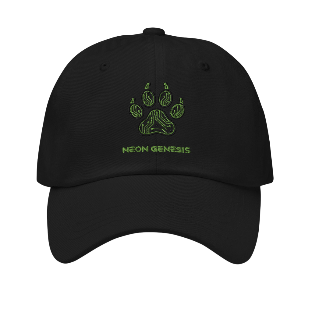 The Operator | Embroidered Dad Hat – Cyber Black Design Paws – onderdeel van Jandk.
