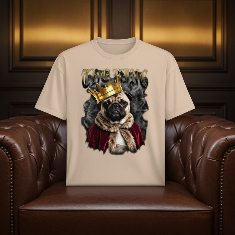 The King | Pug Vintage T-shirt – Heavyweight