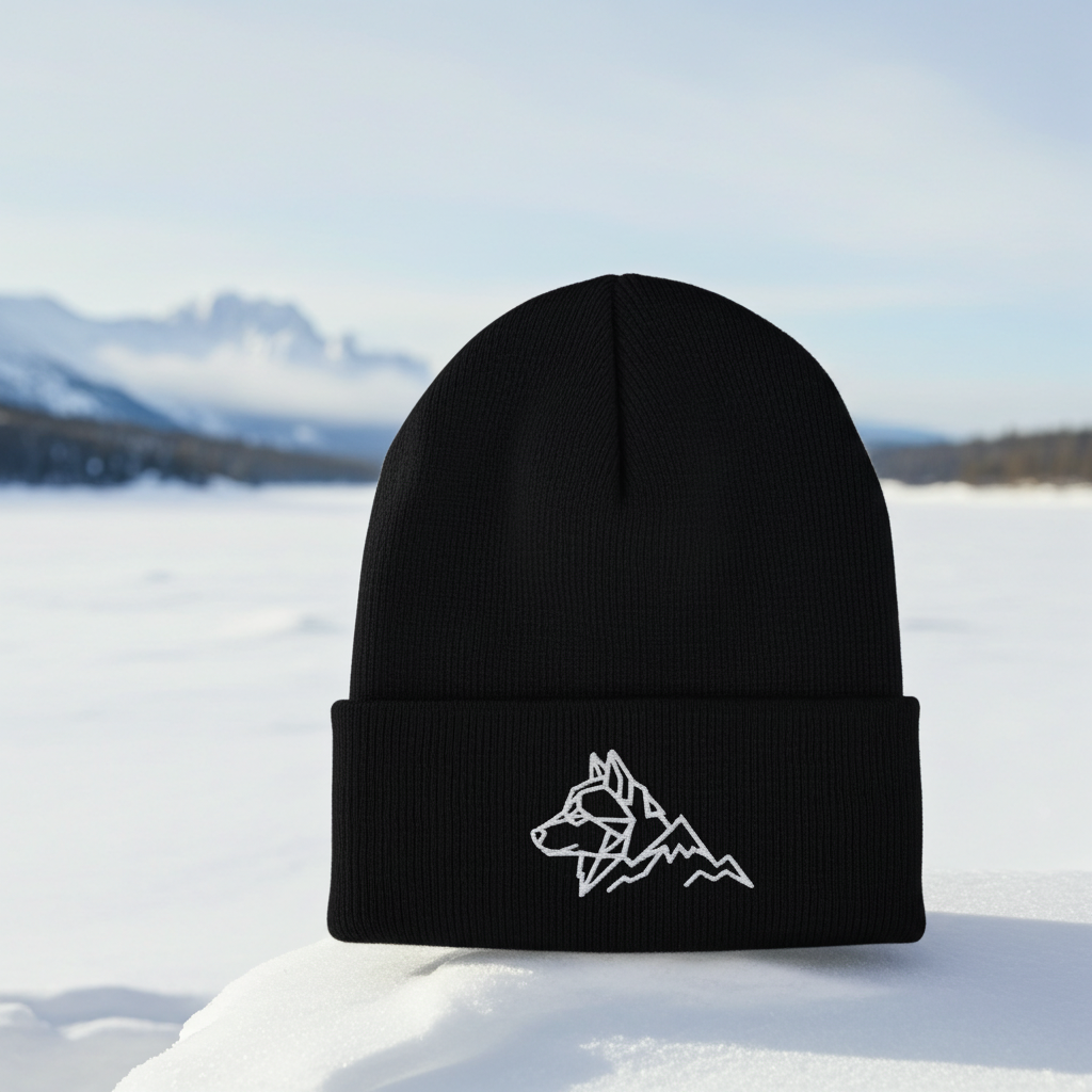 The Summit | Malamute Embroidered Beanie Design Paws – onderdeel van Jandk.