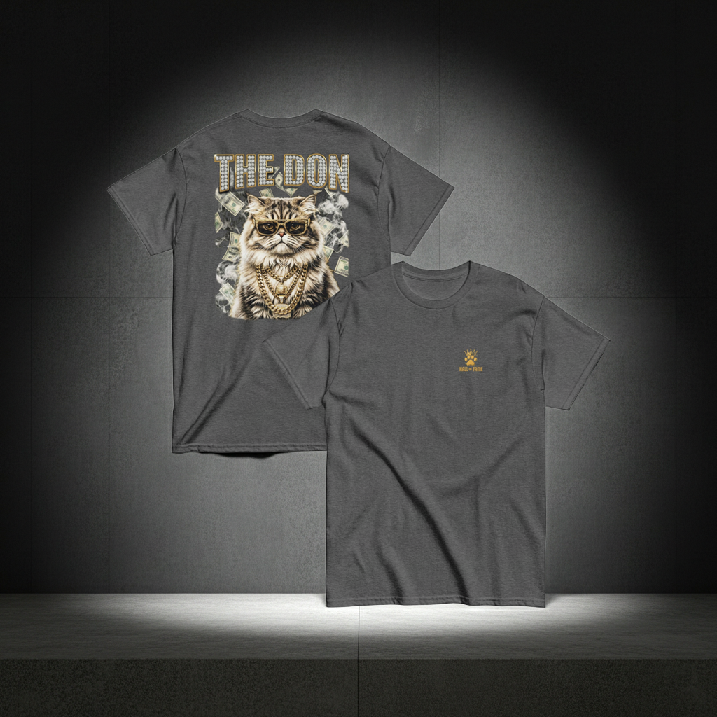 The Don | Persian Cat Vintage T-shirt – Heavyweight Design Paws – onderdeel van Jandk.