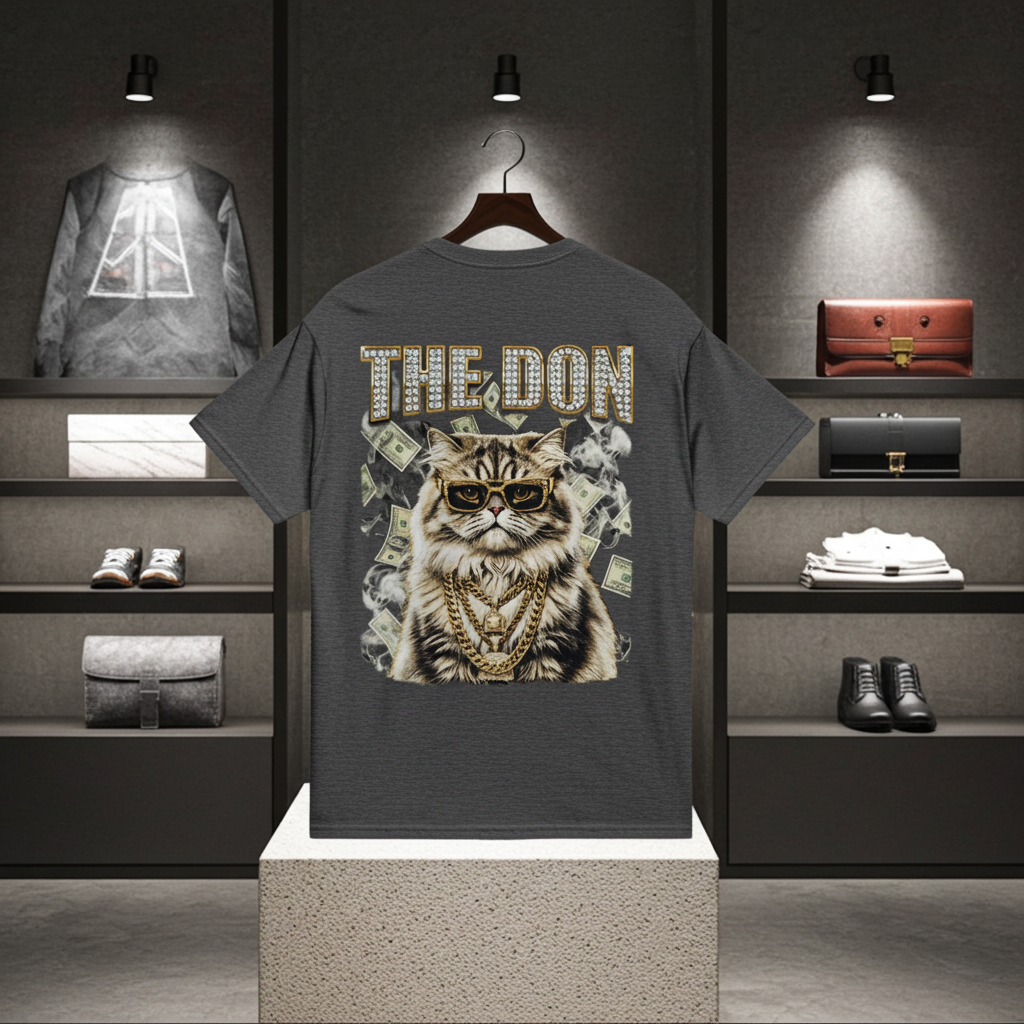 The Don | Persian Cat Vintage T-shirt – Heavyweight Design Paws – onderdeel van Jandk.