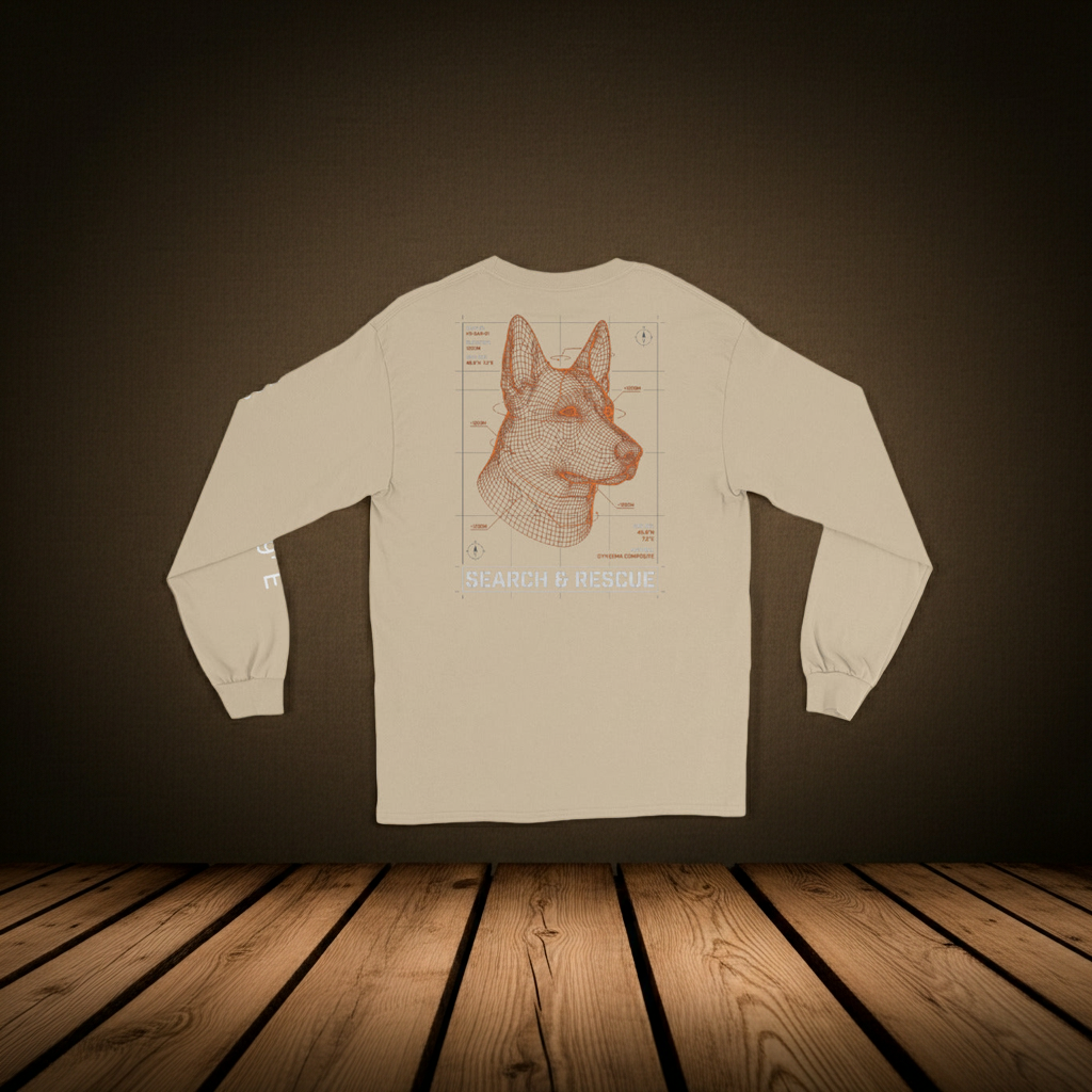 The Tracker | German Shepherd Tech-Longsleeve Design Paws – onderdeel van Jandk.