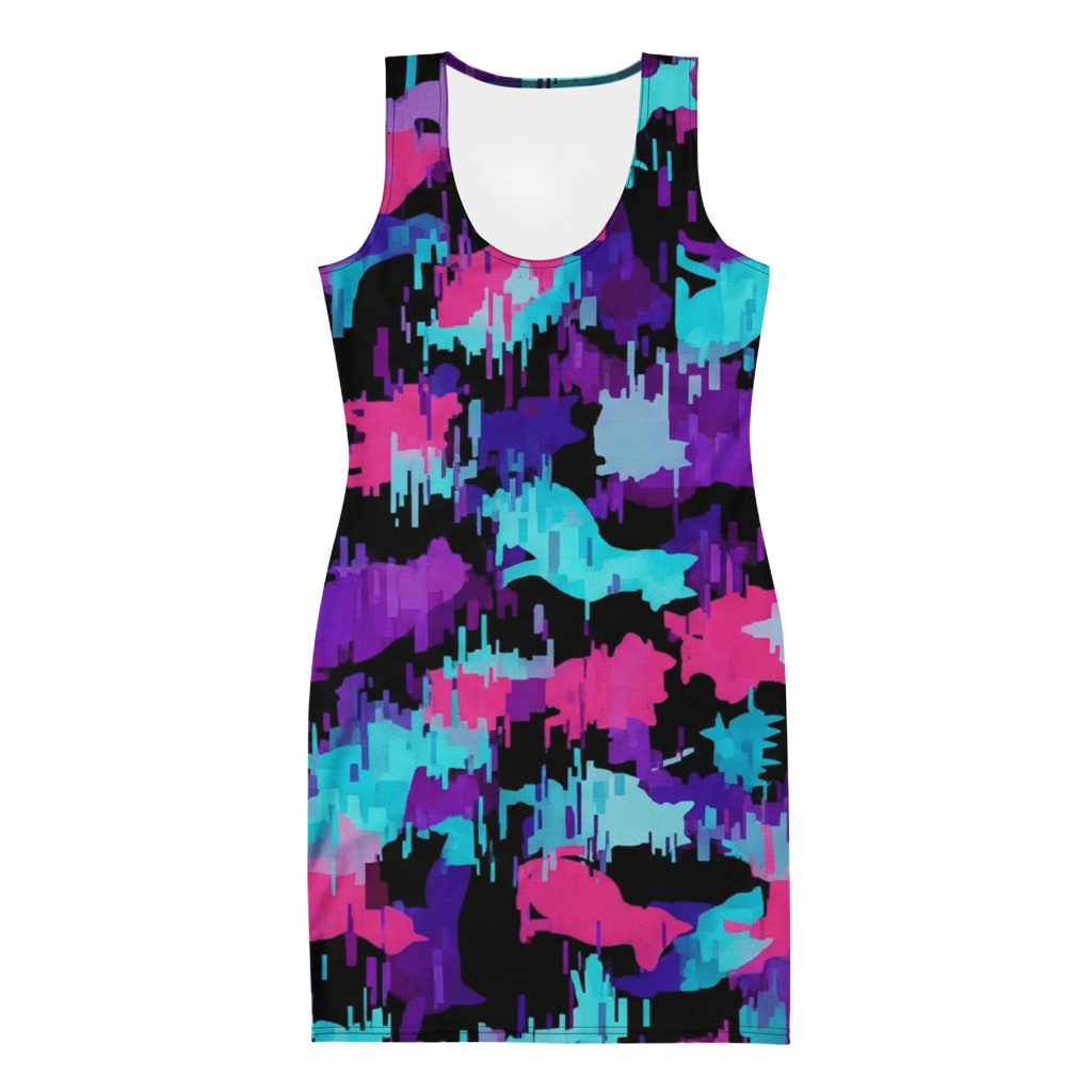 Sublimatie cut & sew jurk Design Paws – onderdeel van Jandk.