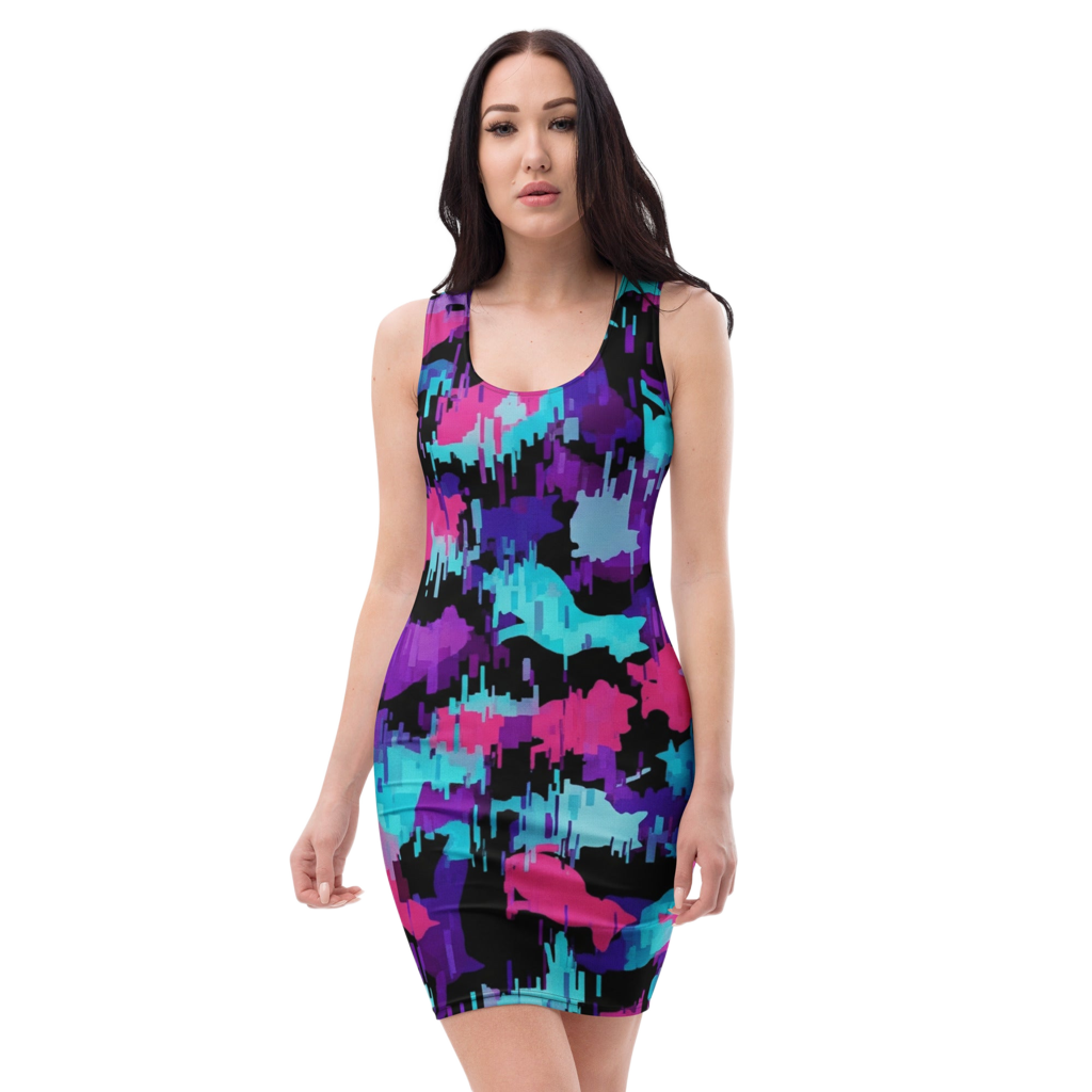 Sublimatie cut & sew jurk Design Paws – onderdeel van Jandk.