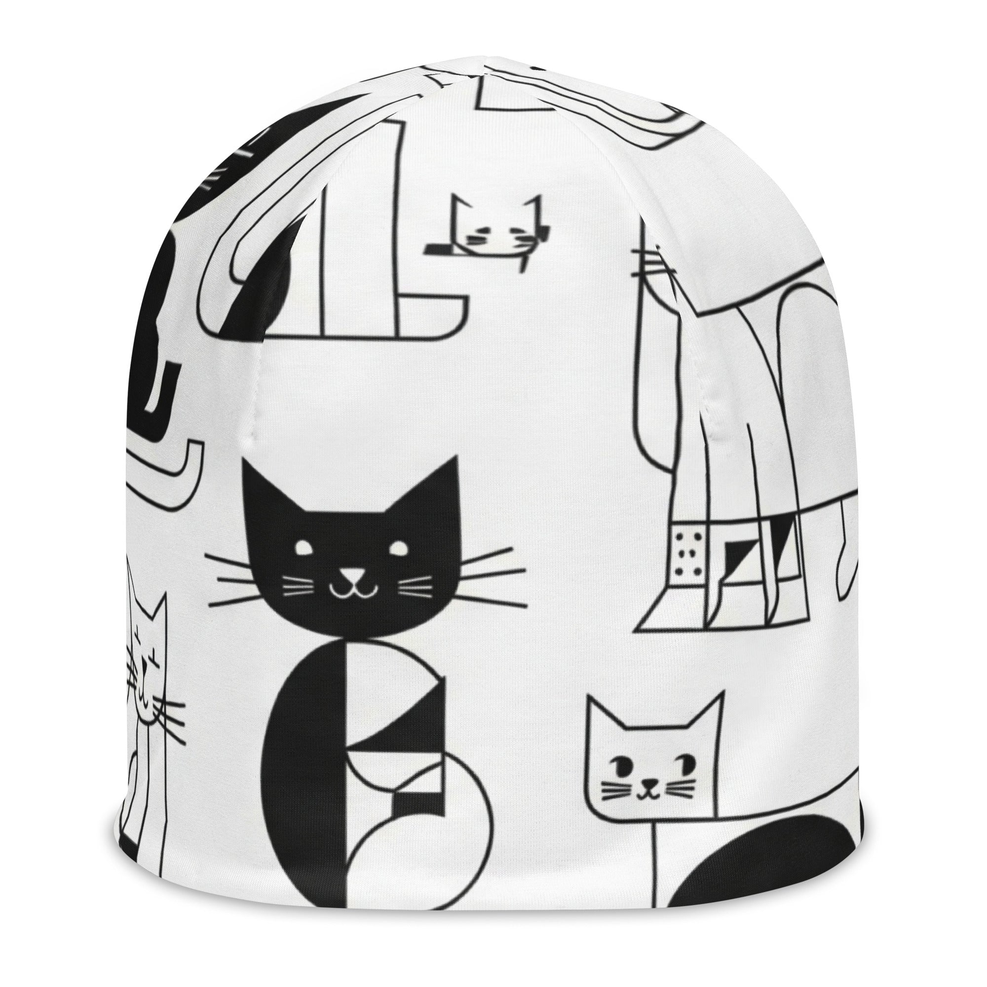 All-over dierenprint beanie, Design Paws print, warme wintermuts