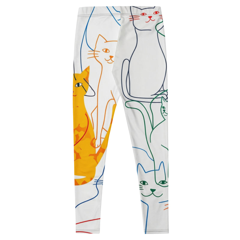 Abstracte Katten Legging | Mosaic Print & Hoge Taille – Abstract Cats Collectie