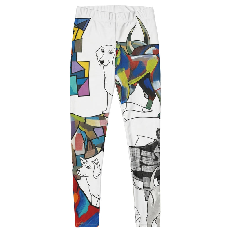 Abstracte Legging Hondenprint | High Waist Streetwear Kunst - Abstract Hounds