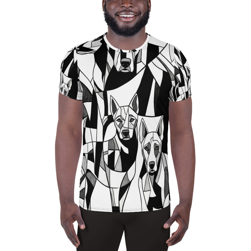 Zwart T-shirt met grafische print van een lachende bulldog, comfortabele katoenmix