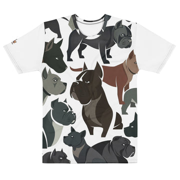 T-shirt met 'Bully Breed' Hondenprint (All-over)