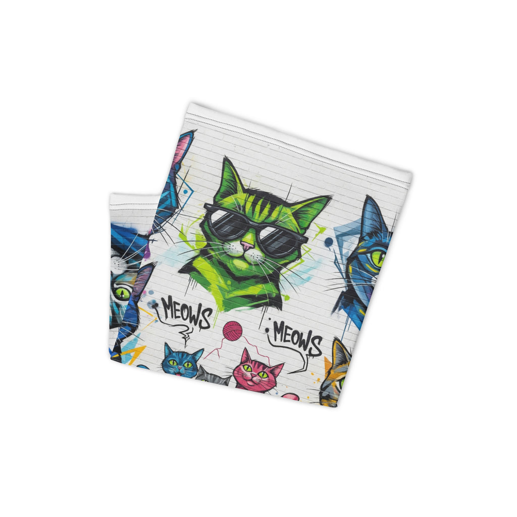 Abstracte Kattenprint Nekbeschermer | Veelzijdig en Multi-Functioneel