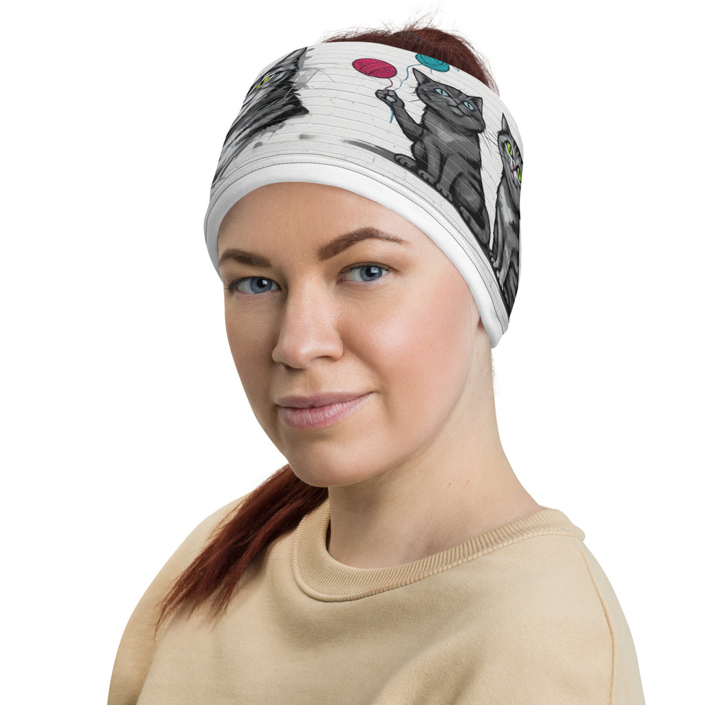 Abstracte kattenprint nekbeschermer. Veelzijdige multi-functionele Street Cats buff.