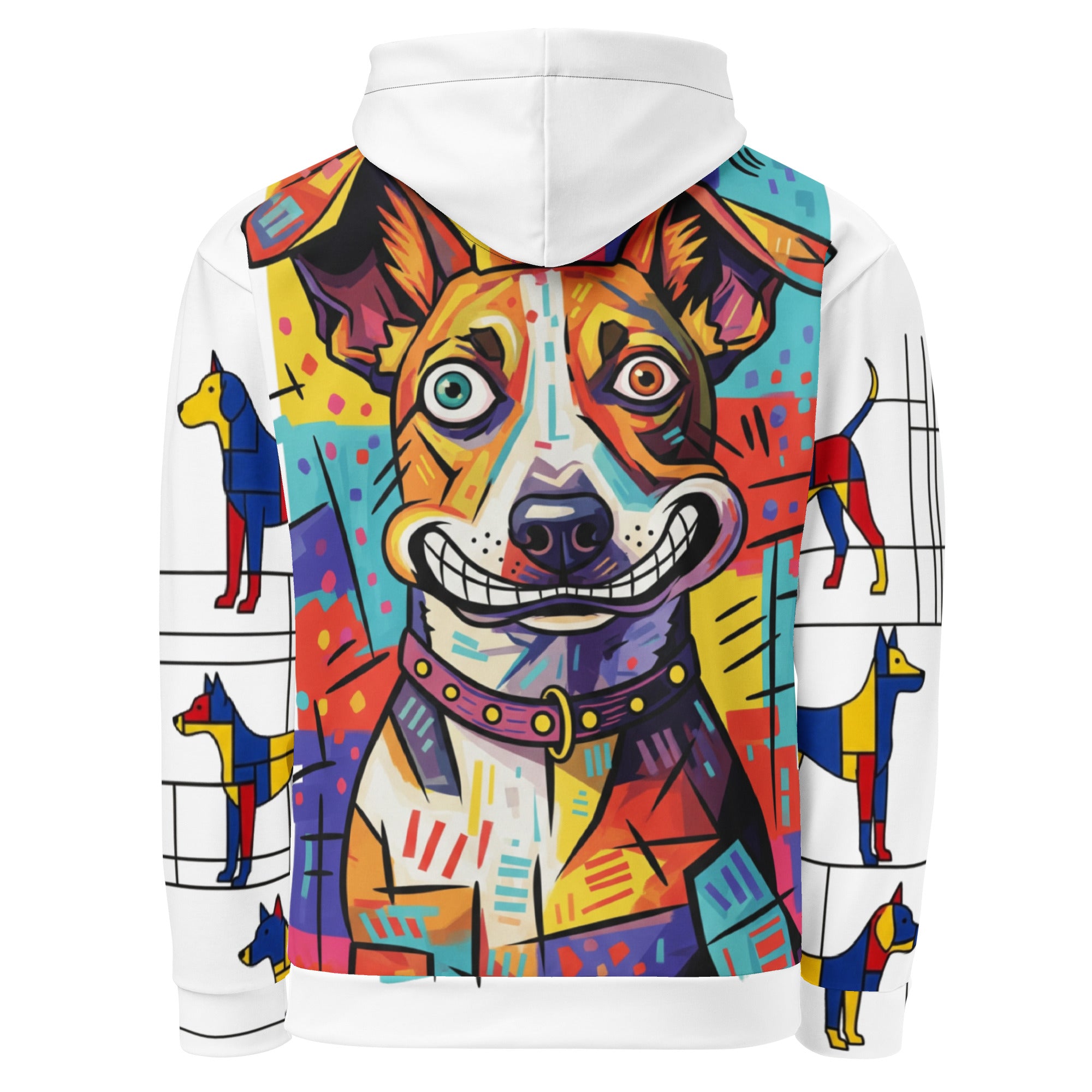 Duurzame uniseks hoodie met all-over print, gemaakt van gerecycled premium materiaal