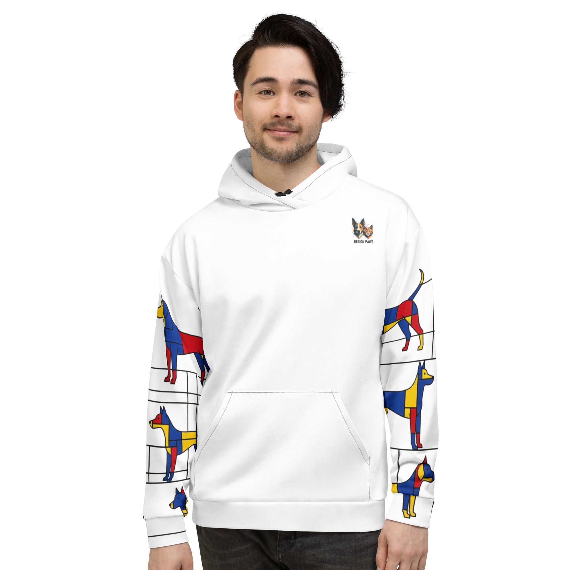 Duurzame gerecyclede uniseks hoodie met all-over print voor premium comfort.