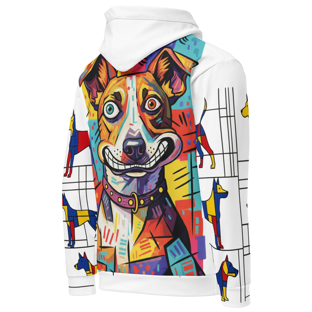 Duurzame uniseks hoodie met all-over print, gerecycled voor premium comfort.