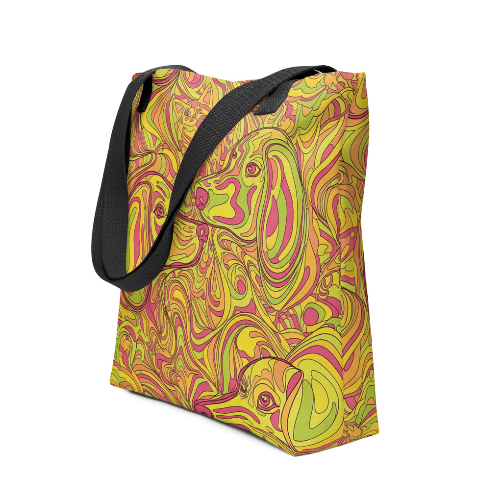 Ruime polyester tote bag met abstracte print, model Swirl Species