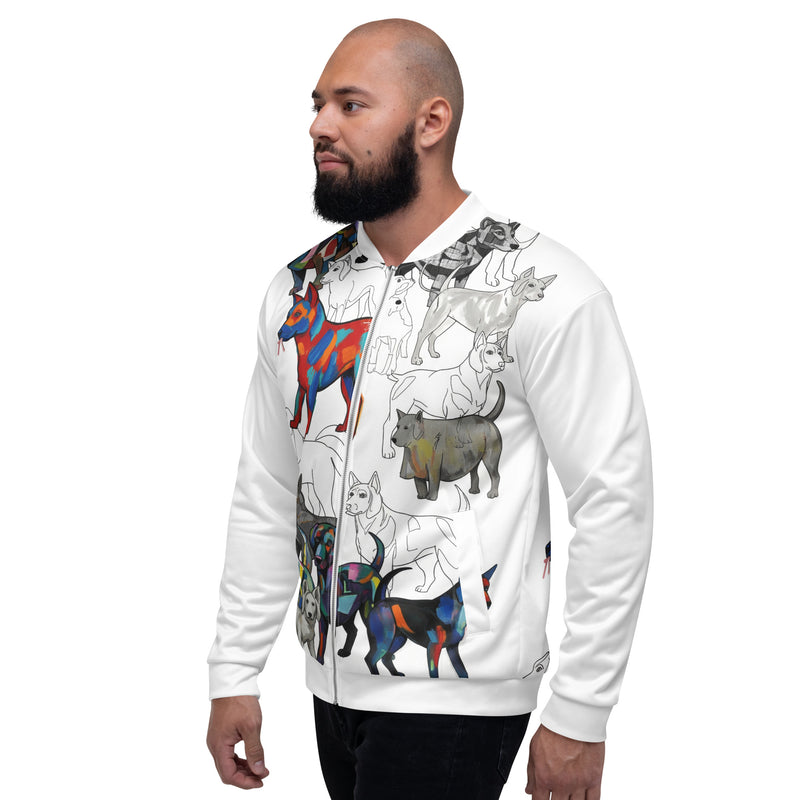 Sketchbook Hoodie | Abstract Wearable Art – Tech-Shell Bomber