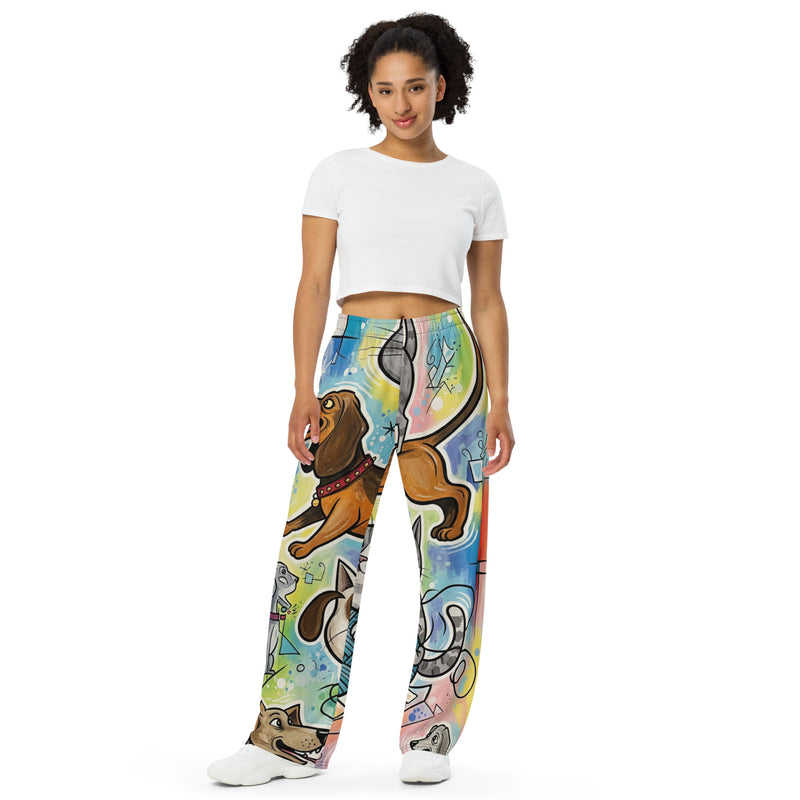 cartoon Wide-Leg Broek | wijde Authentic Streetwear