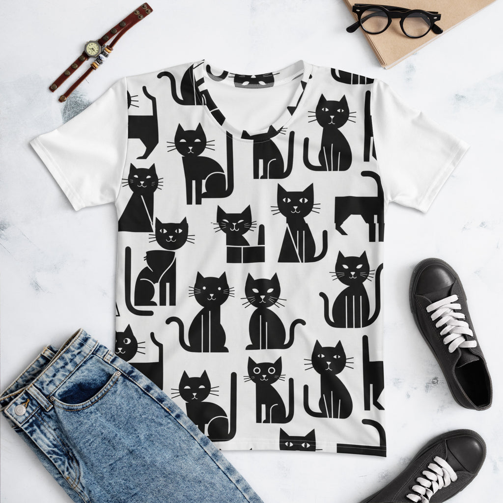 Klassiek wit katoenen T-shirt met ronde hals