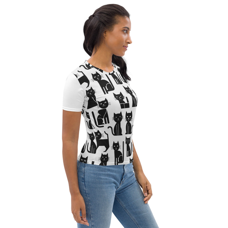 T-Shirt "Abstracte Black Cats" | Abstract Cats Collection