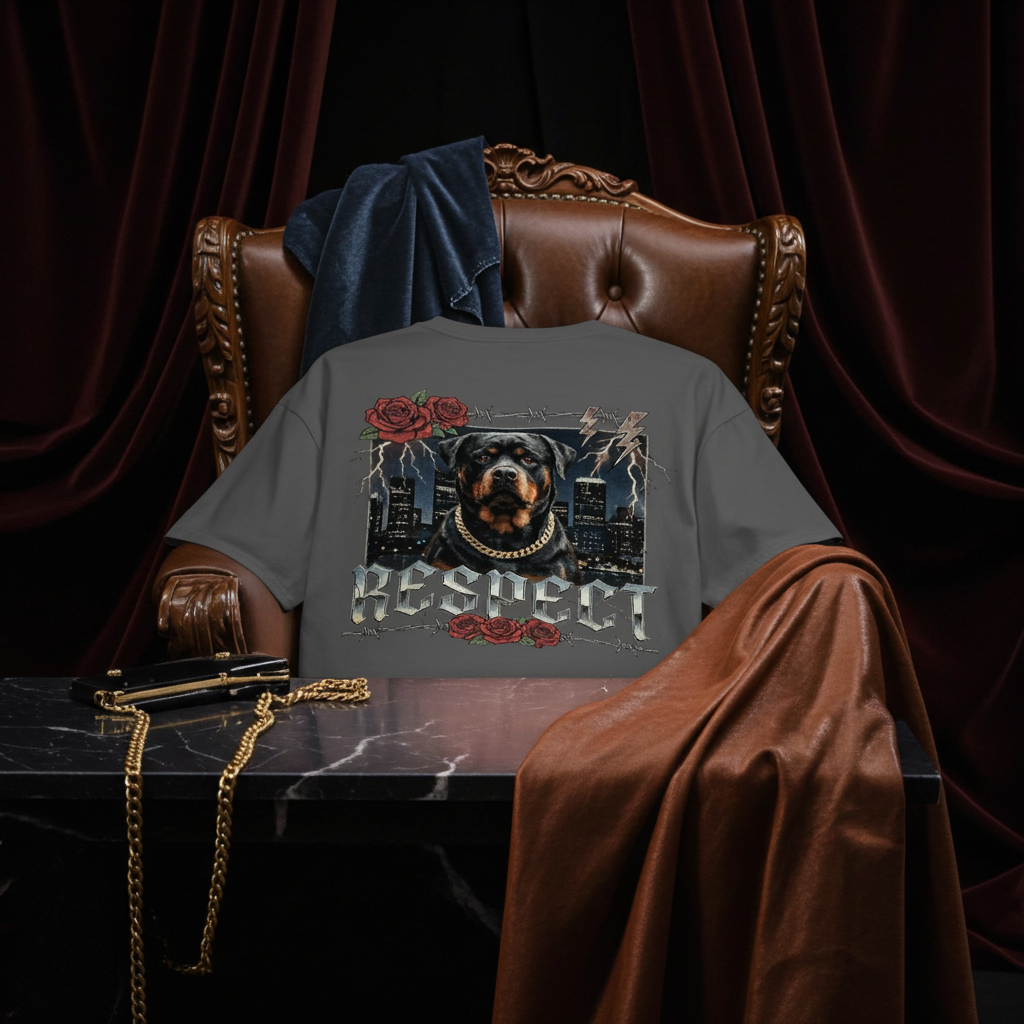 The Boss | Rottweiler Vintage Tee – Heavyweight Design Paws – onderdeel van Jandk.