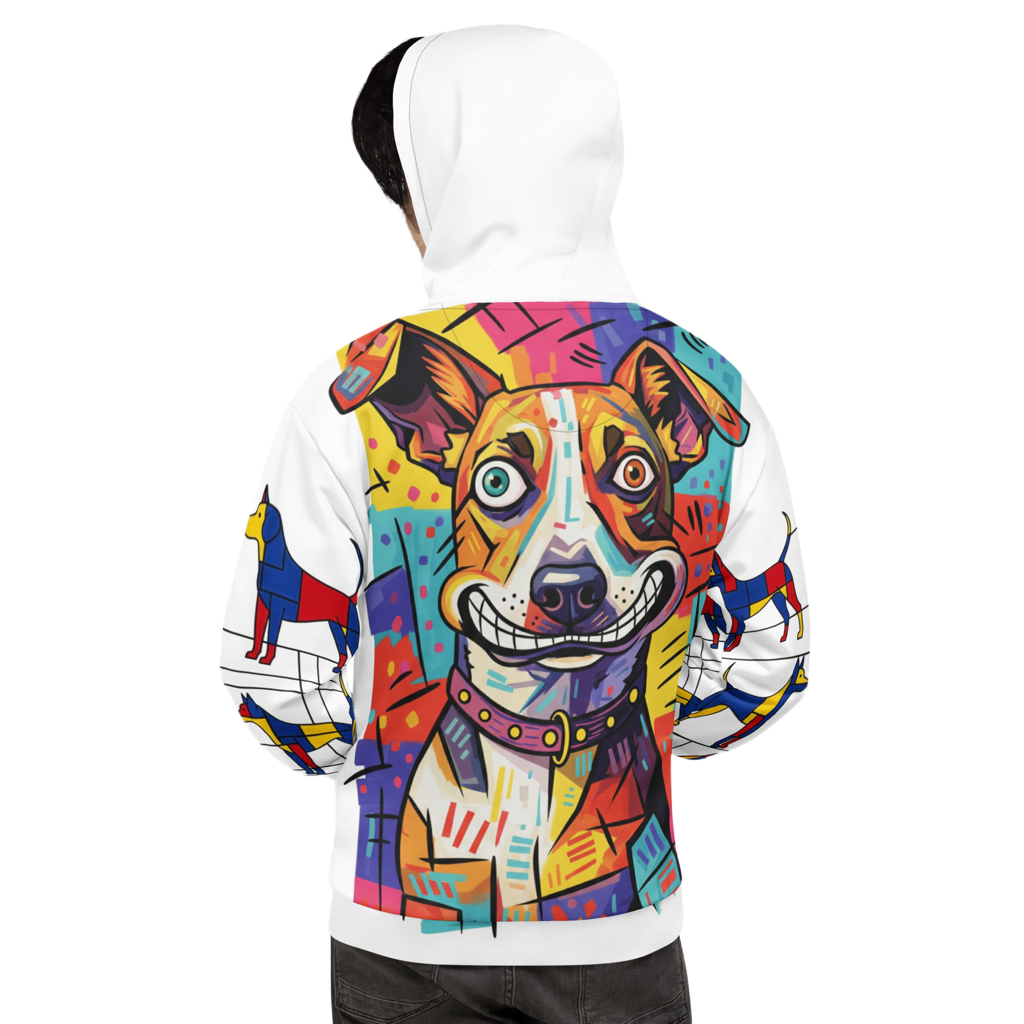 Neon Graffiti Pack | Wearable Art AOP Hoodie – Recycled Tech Fleece Design Paws – onderdeel van Jandk.