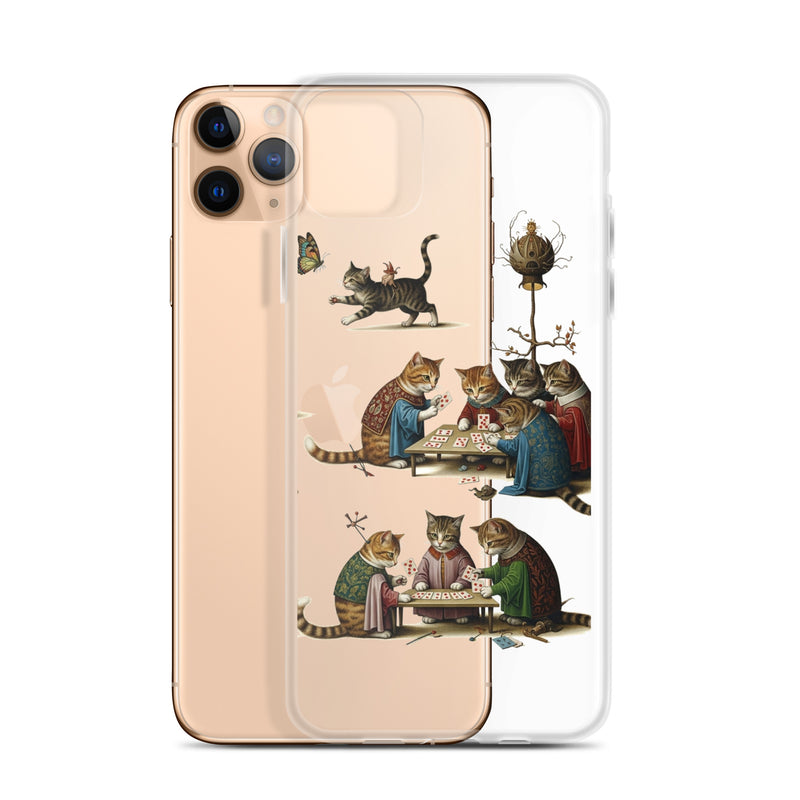 Luxe iPhone Hoesje 'Abstracte Katten' | Clear Case Collectie
