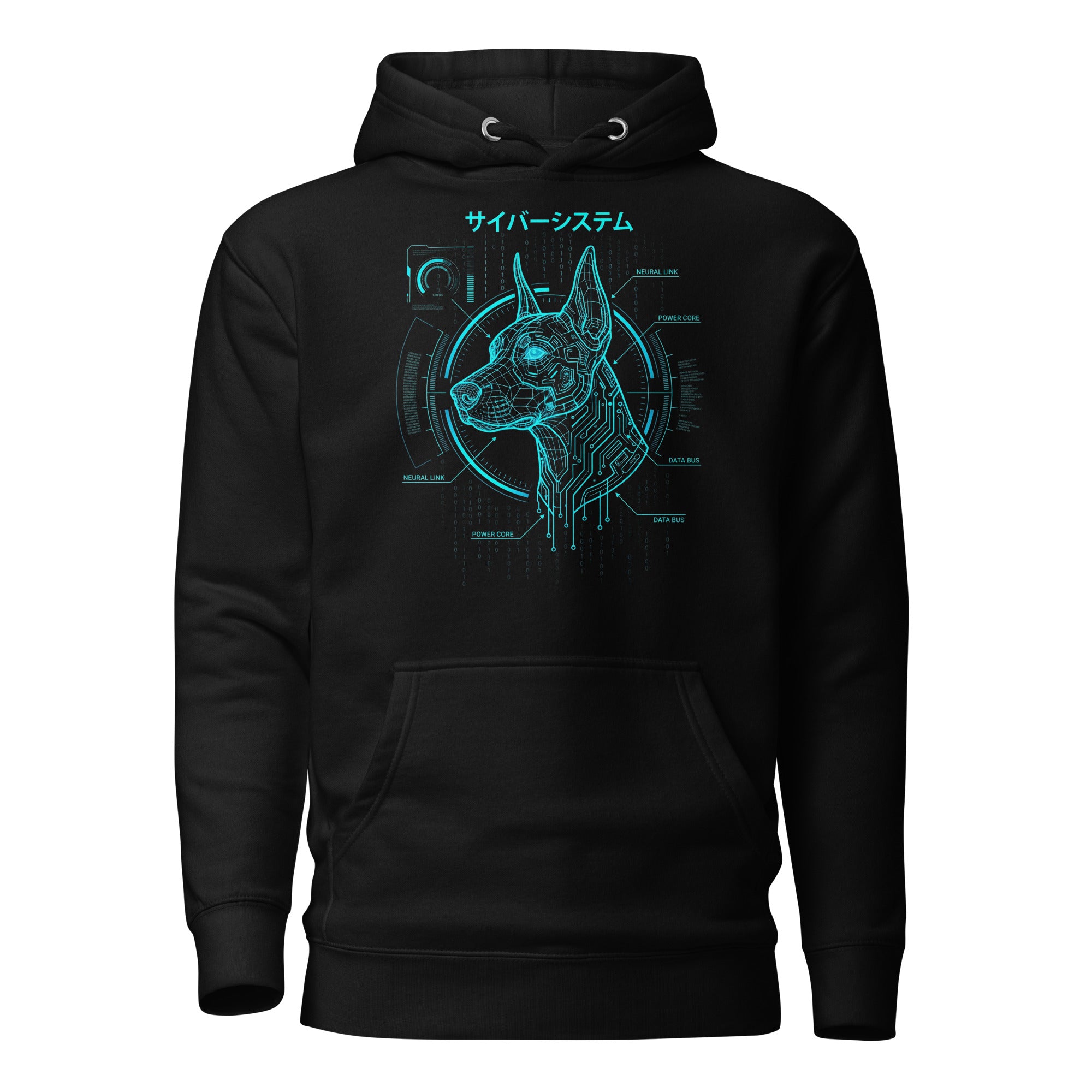 The Schematic Oversized Cyber-Hound Hoodie productafbeelding