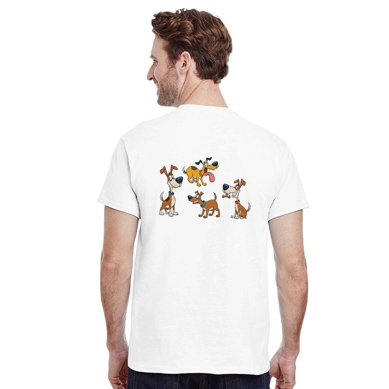 Heavyweight honden print Unisex T-shirt | Duurzaam Katoen Basis