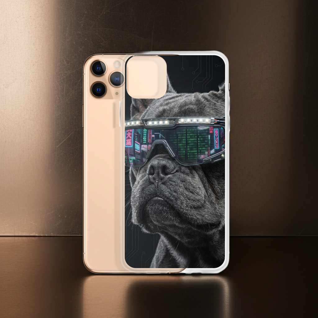 The Operator | Frenchie Cyber iPhone hoesje Design Paws – onderdeel van Jandk.