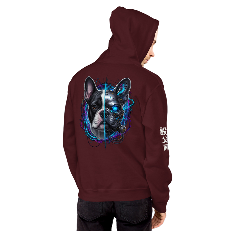 Cyber-Frenchie | Premium Hoodie – Back Print Edition