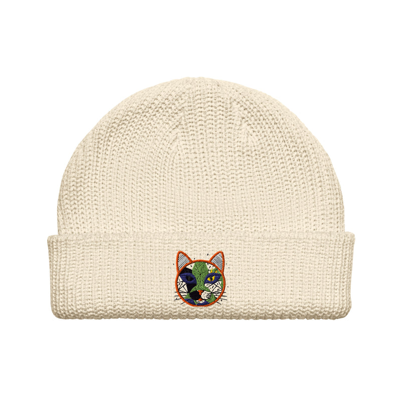 Abstracte Katten Muts | Fisherman Beanie Mosaic Print – Abstract Cats Collectie