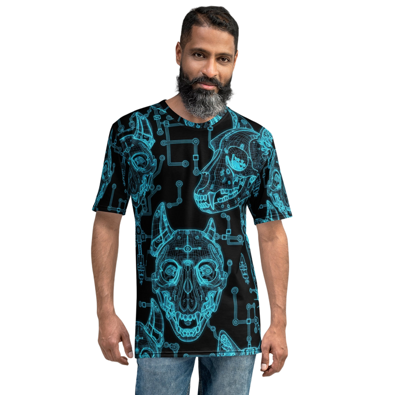 X-RAY SKULLS | All-Over Tech Tee – Blueprint Edition